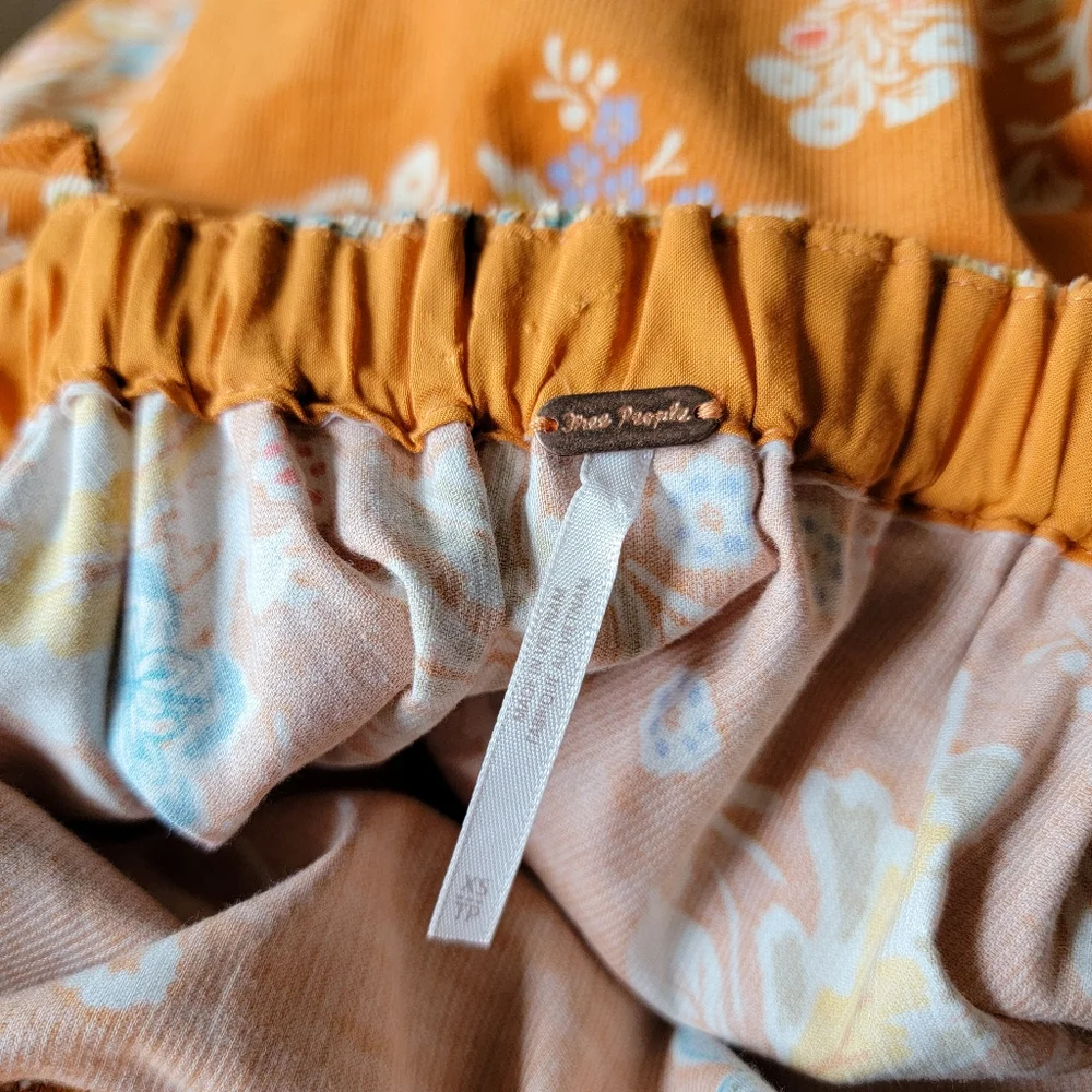 SOLD. Free People | Looking Glass Pleated Floral Corduroy Mini Dress_11